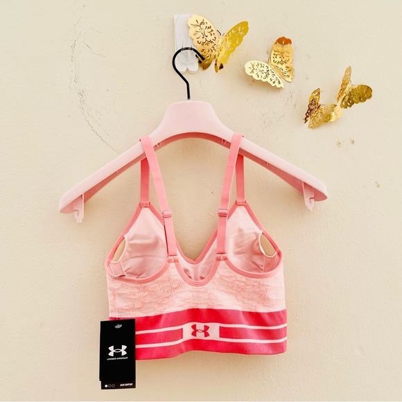 NWT: UNDER ARMOUR | Pink Padded Support Bras Size Medium - Picture 2 of 9